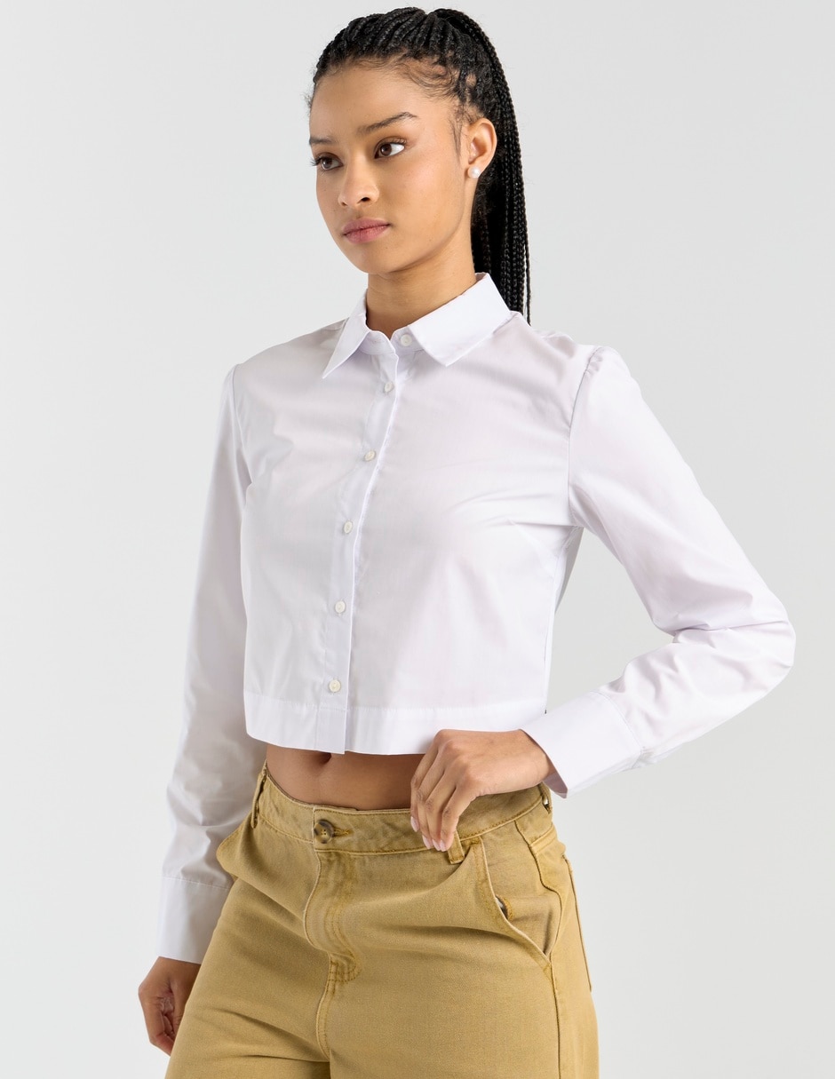 Blusa camisera manga larga para mujer 2