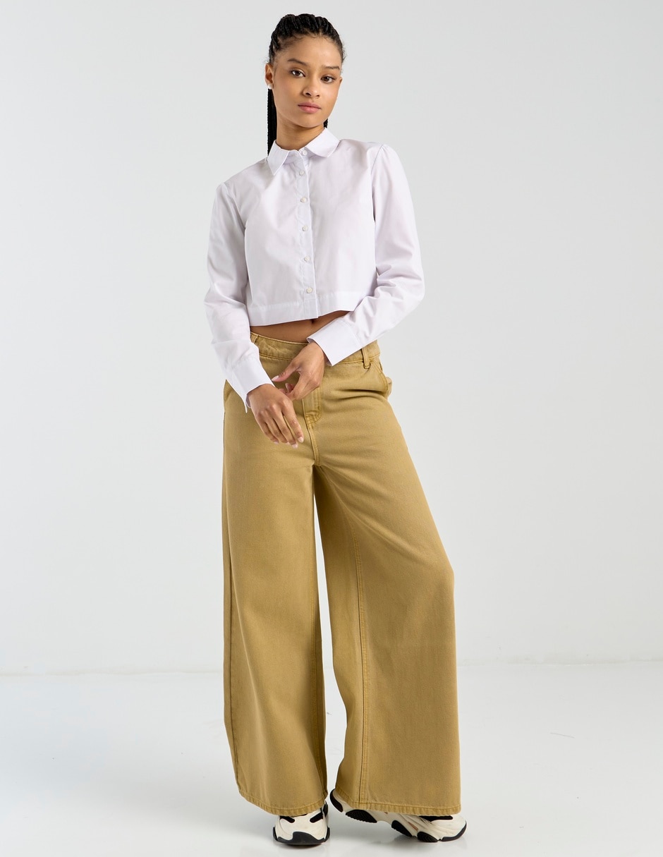 Blusa camisera manga larga para mujer 3