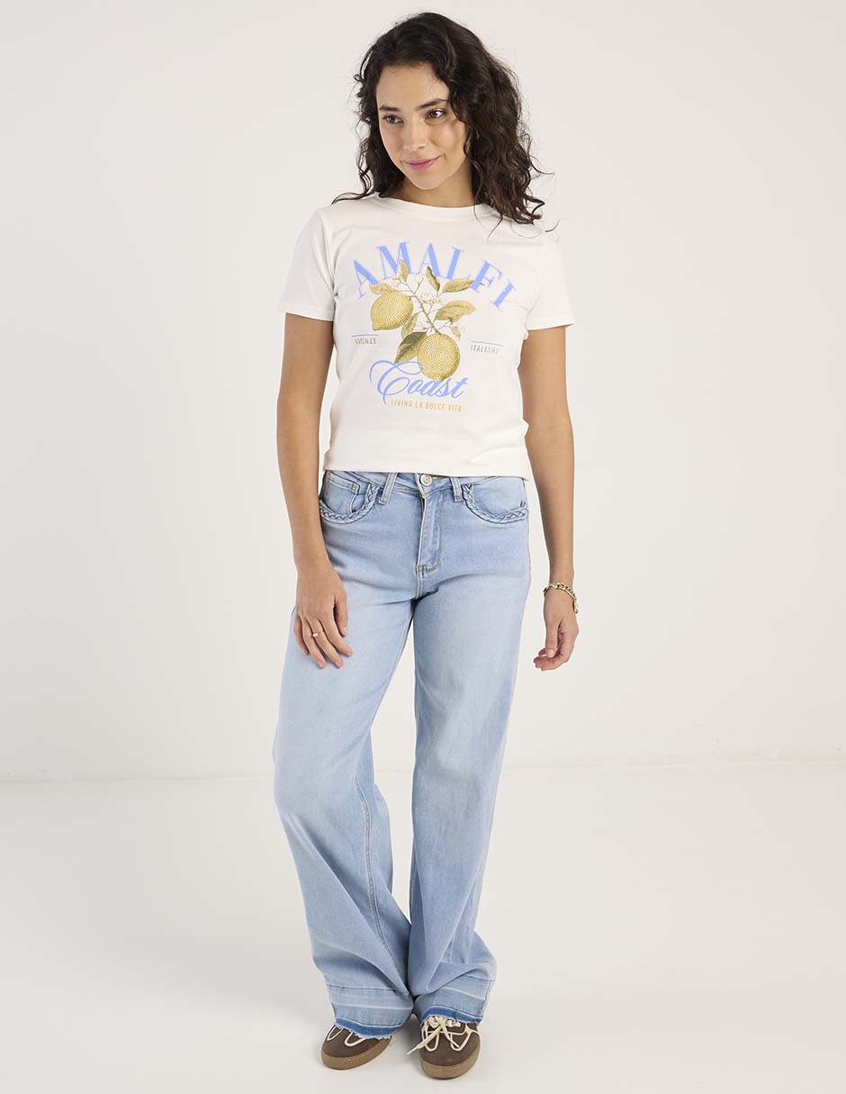 Jeans flare amplio para mujer