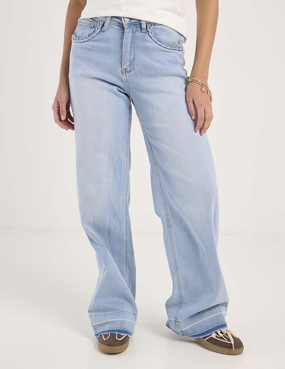 Jeans flare amplio para mujer 2