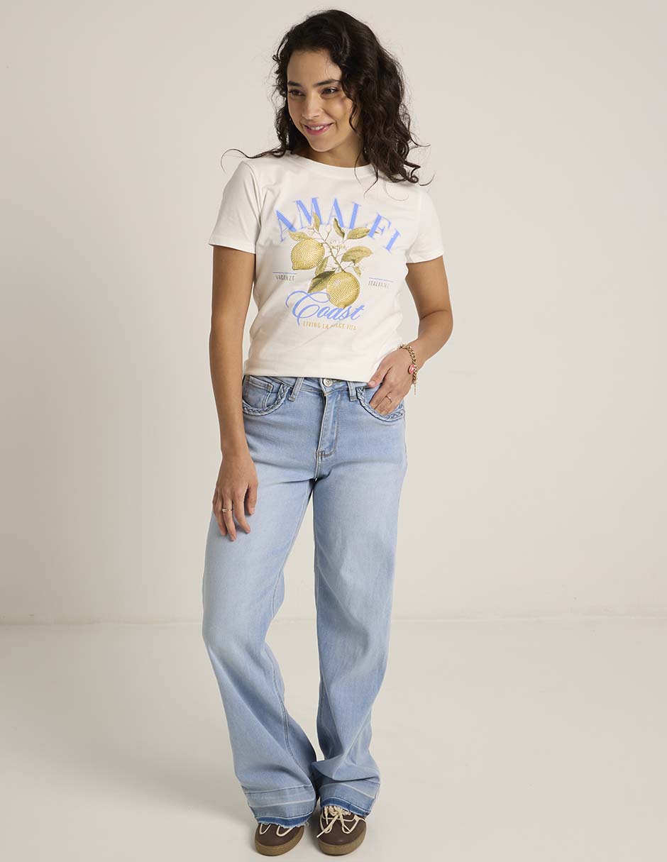 Jeans flare amplio para mujer 3