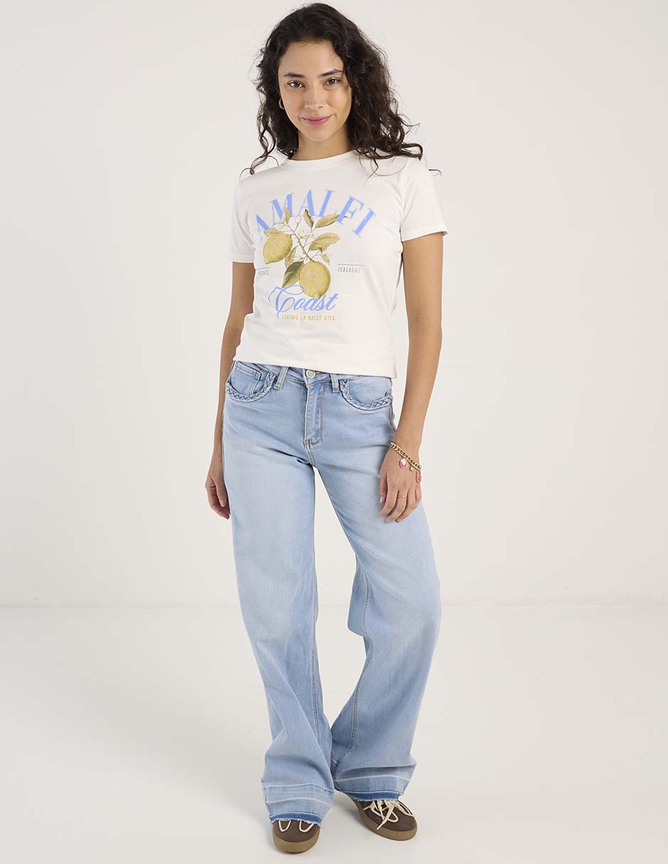 Playera manga corta cuello redondo para mujer 3