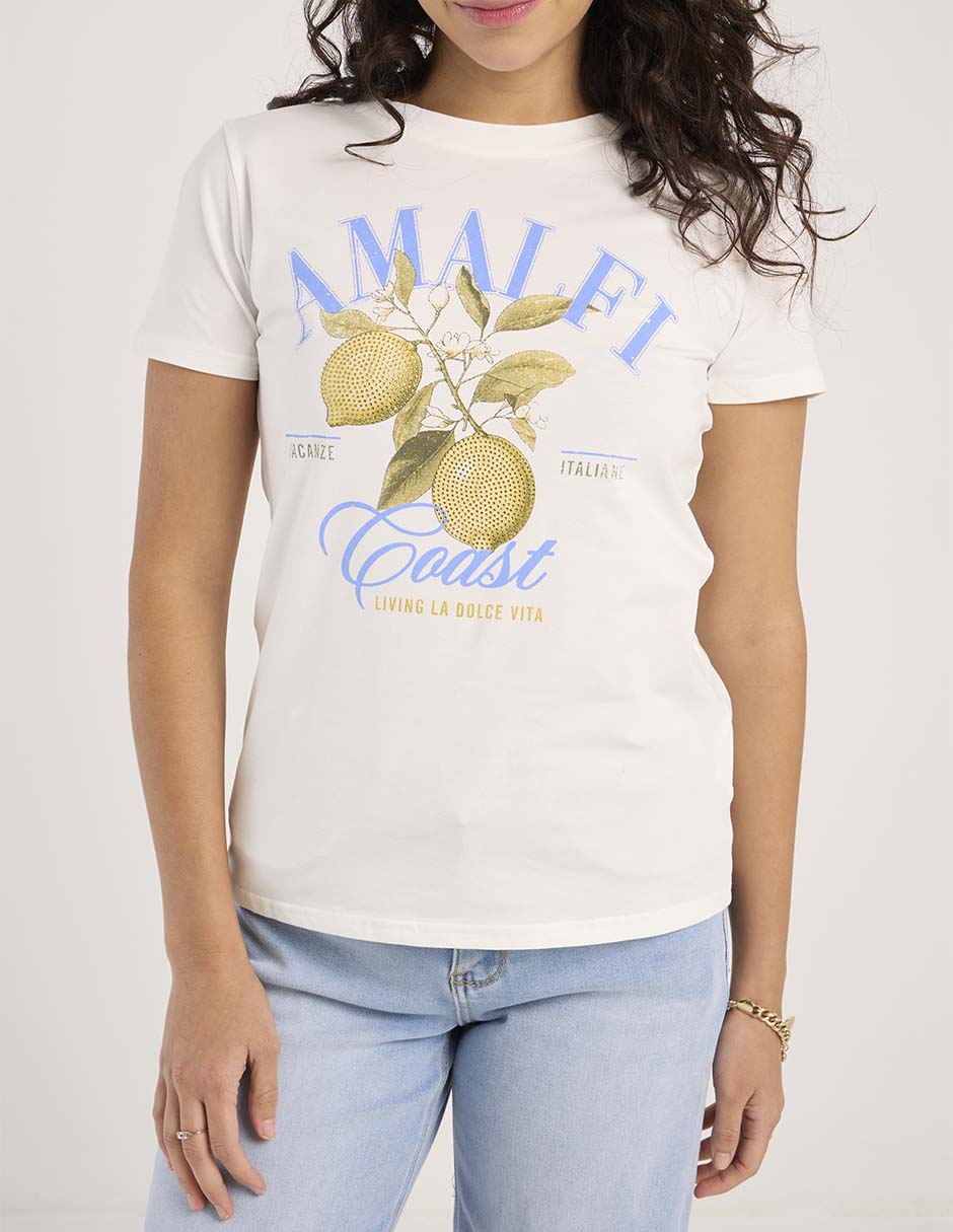 Playera manga corta cuello redondo para mujer 7