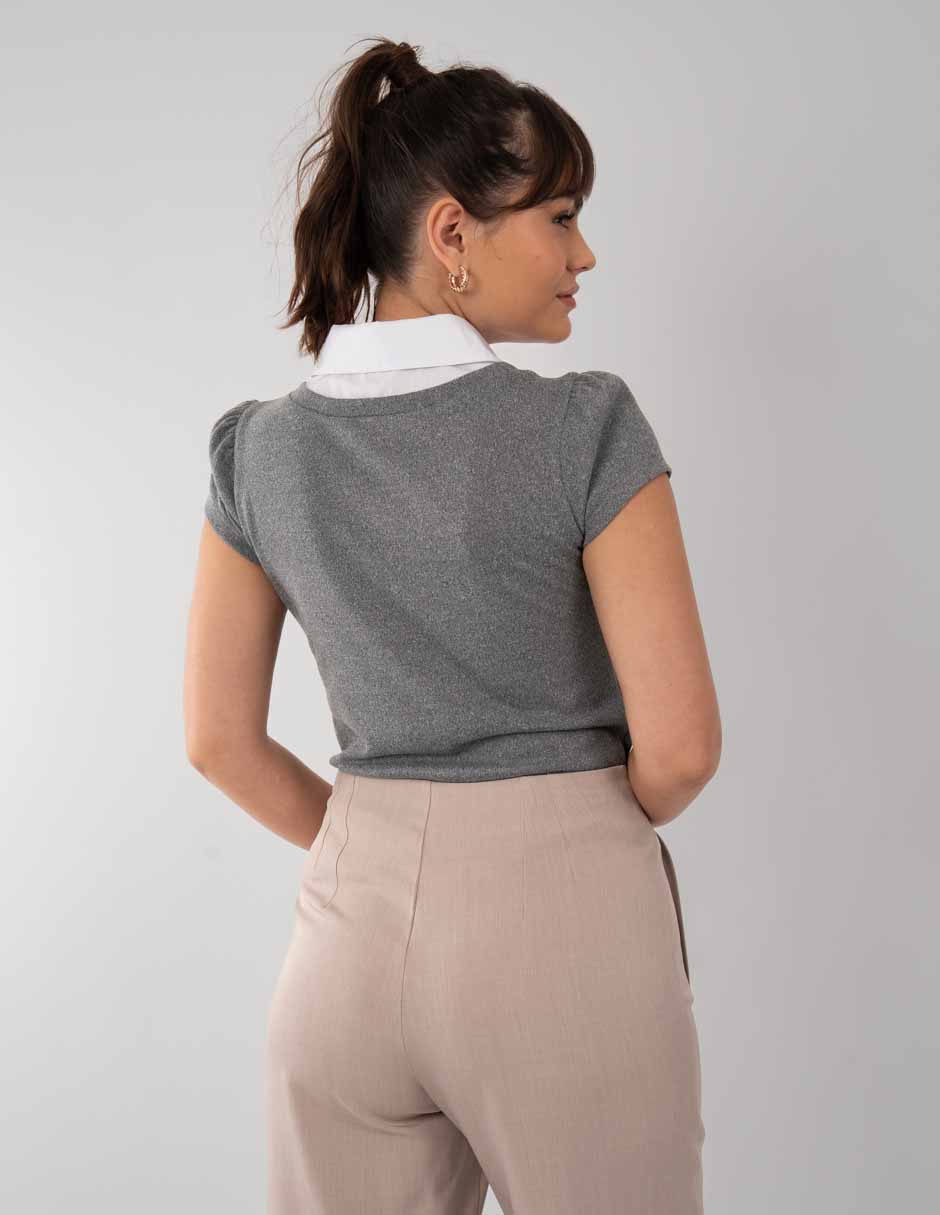 Blusa manga corta para mujer 3