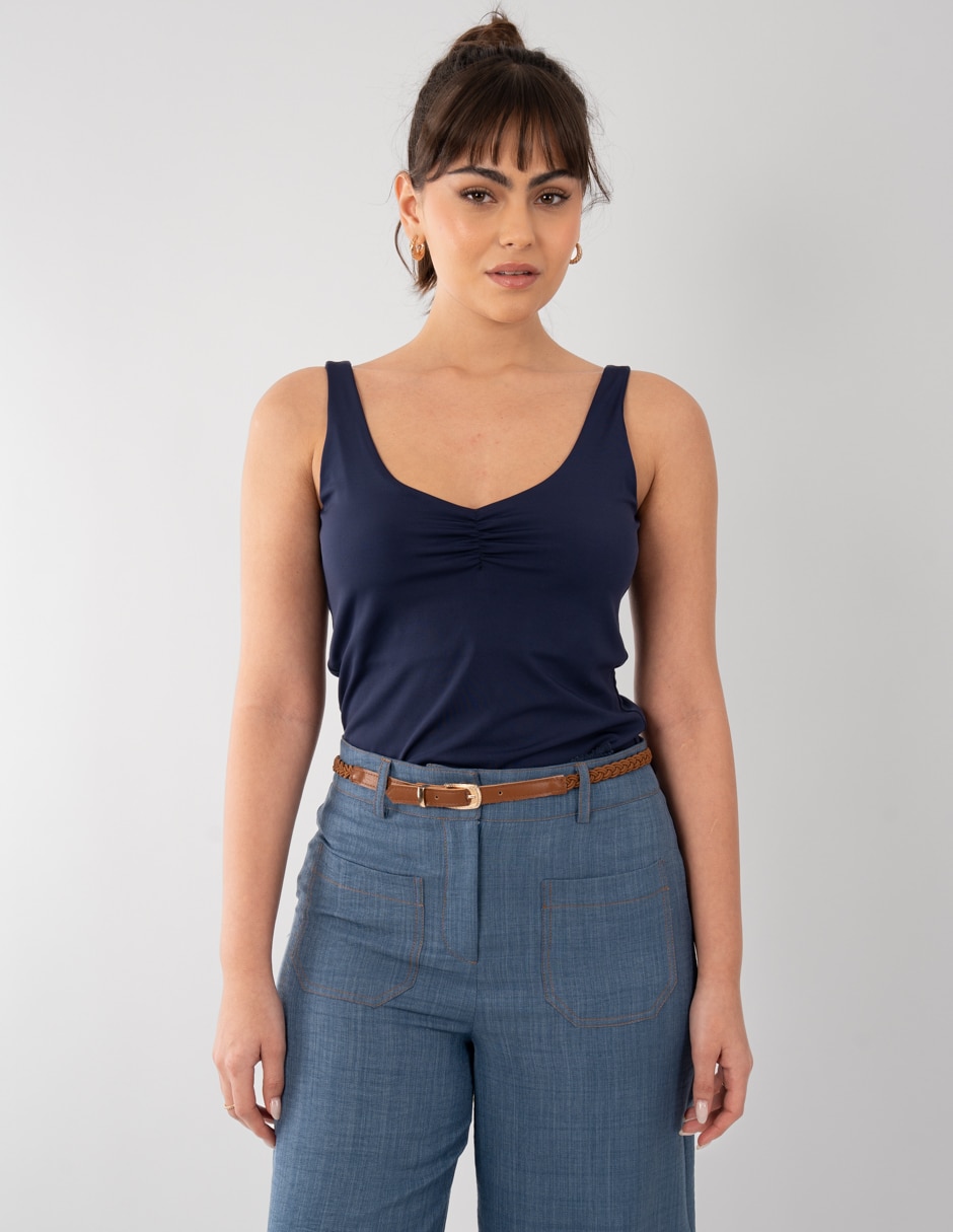 Blusa sin manga para mujer