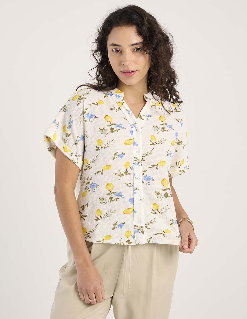 Blusa manga corta para mujer