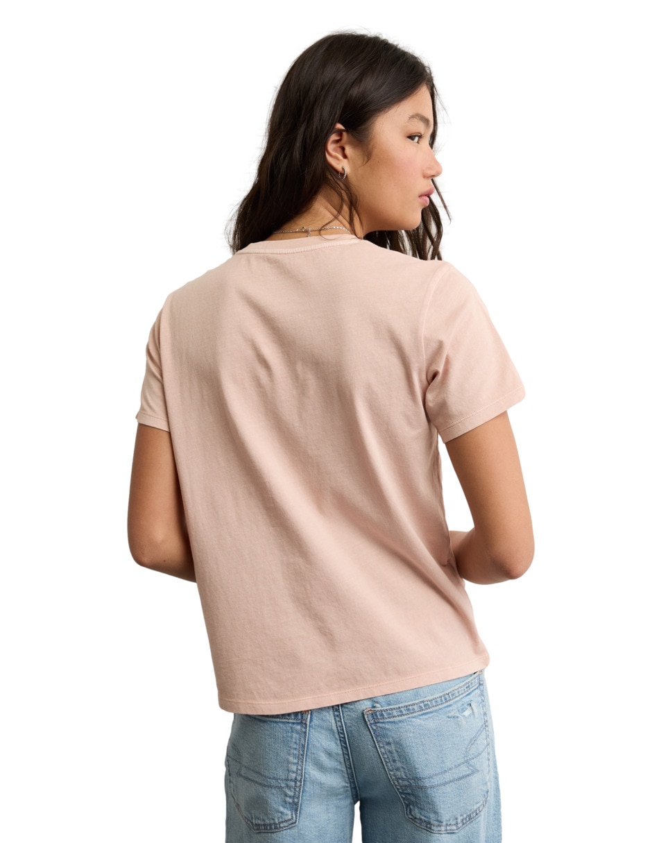Playera manga corta cuello redondo para mujer 2