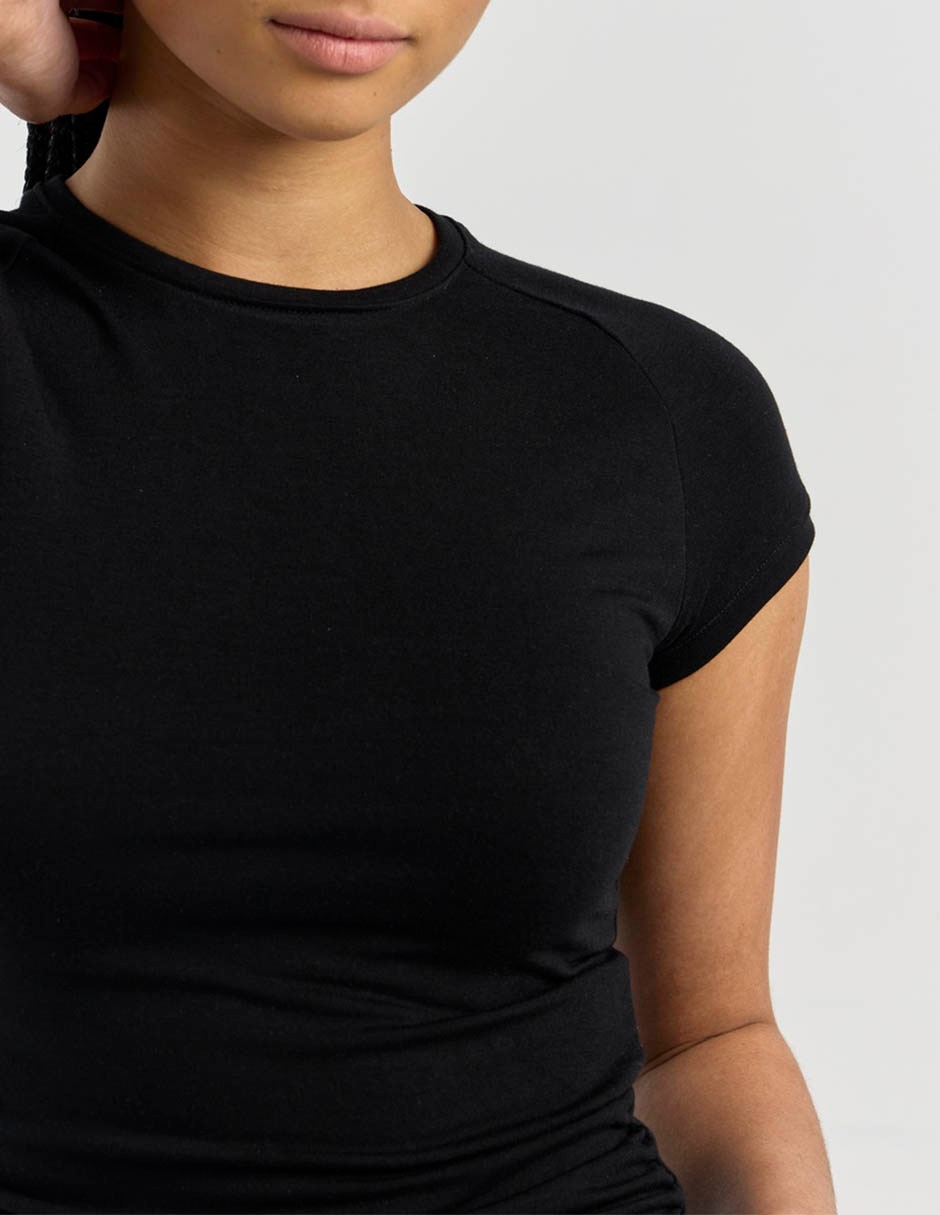 Playera manga corta cuello redondo para mujer 5