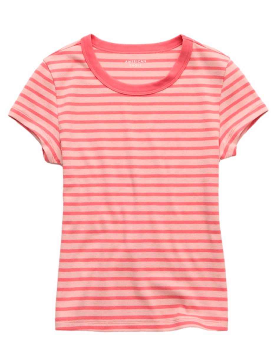 Playera manga corta cuello redondo para mujer 3