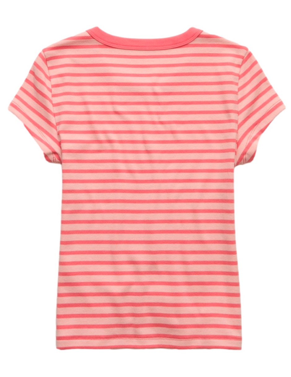 Playera manga corta cuello redondo para mujer 4