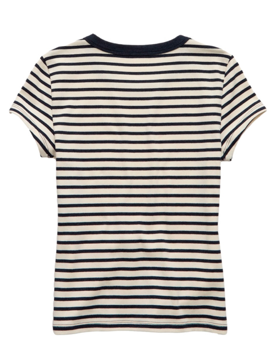 Playera manga corta cuello redondo para mujer 4