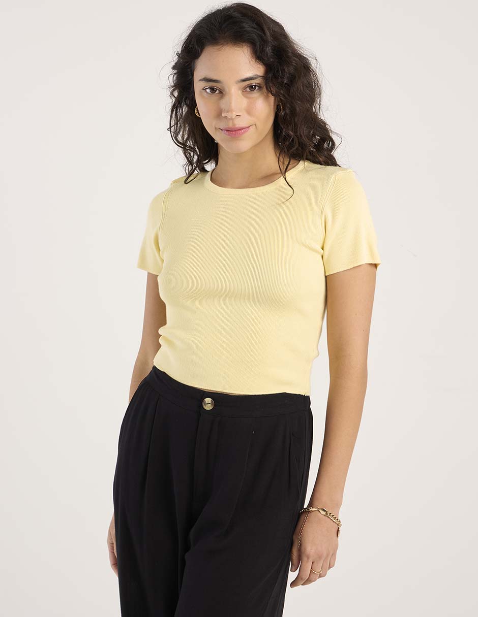 Blusa manga corta para mujer