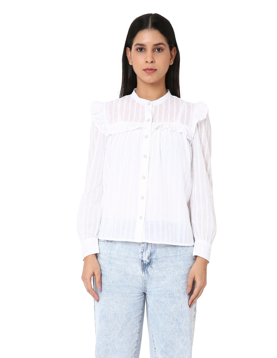 Blusa manga larga para mujer