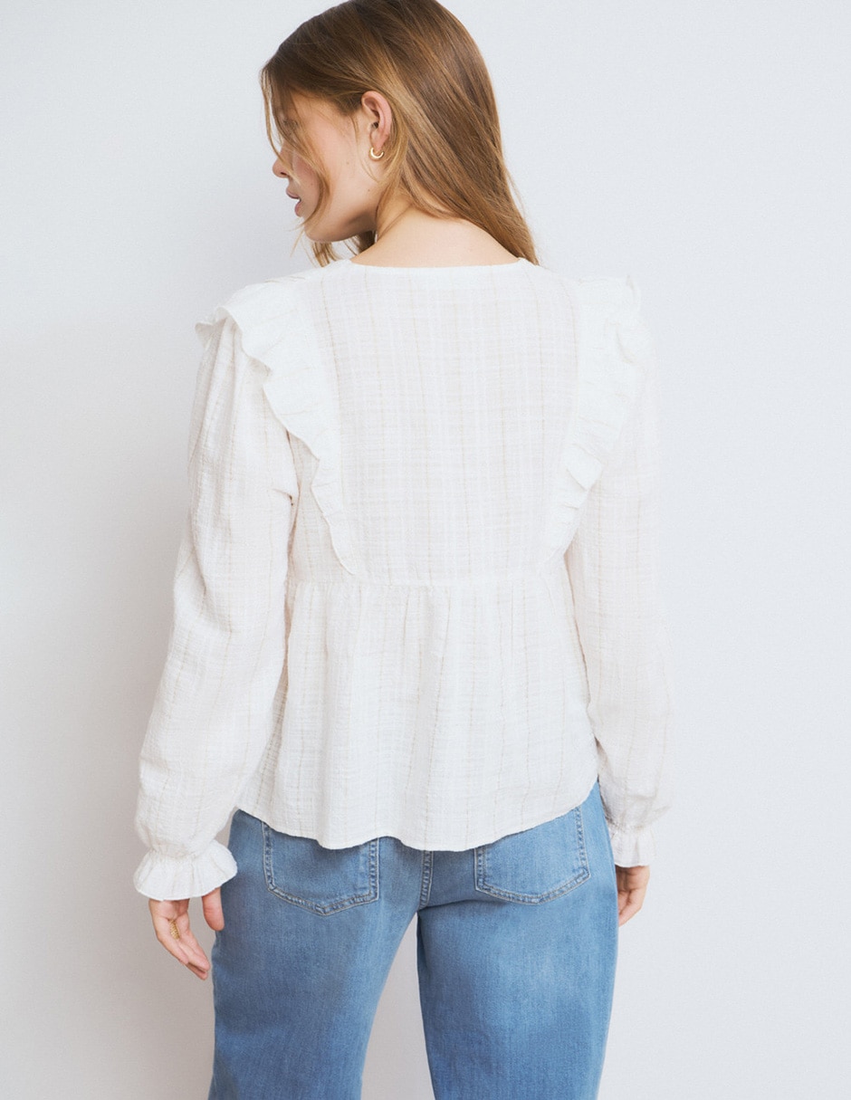 Blusa manga larga para mujer 4