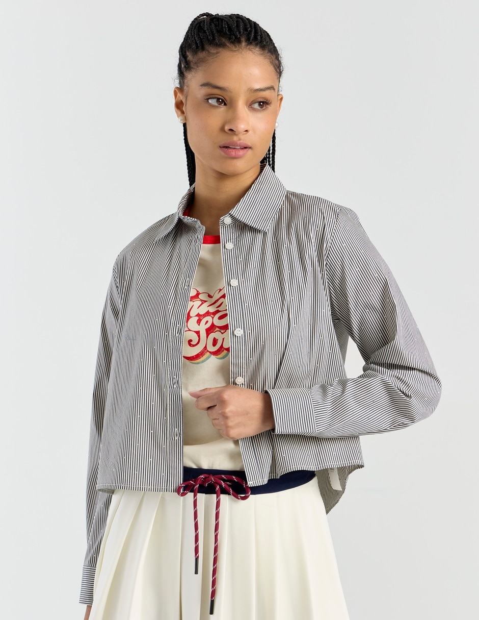 Blusa camisera manga larga para mujer 2