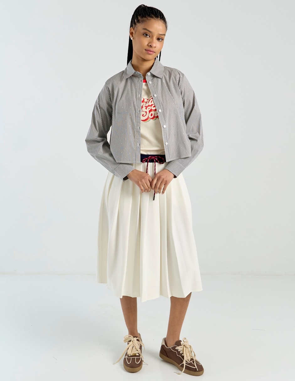 Blusa camisera manga larga para mujer 3