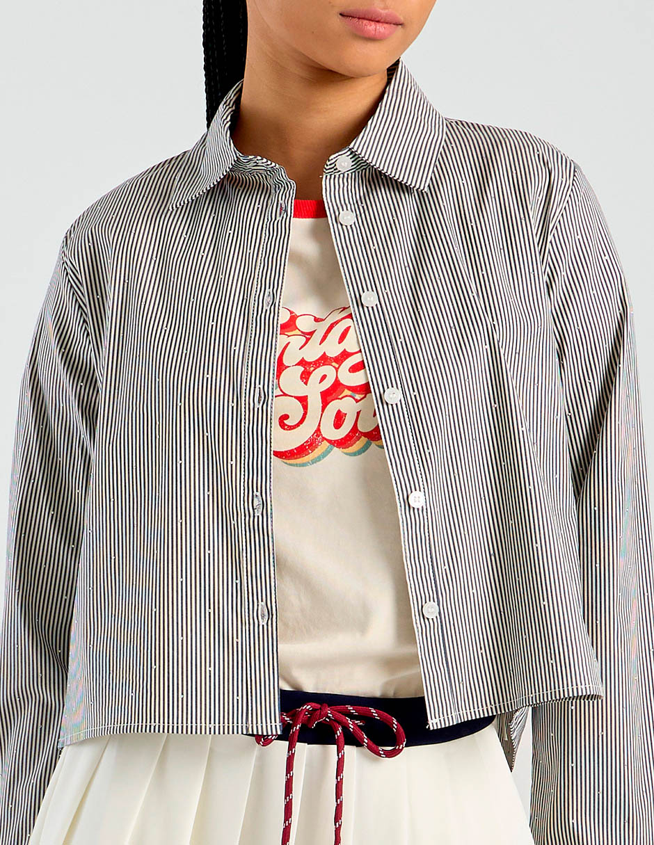 Blusa camisera manga larga para mujer 4