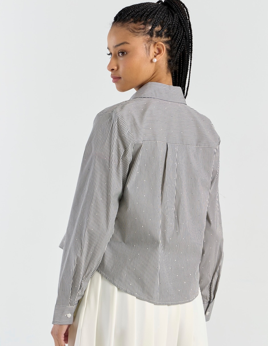 Blusa camisera manga larga para mujer 6