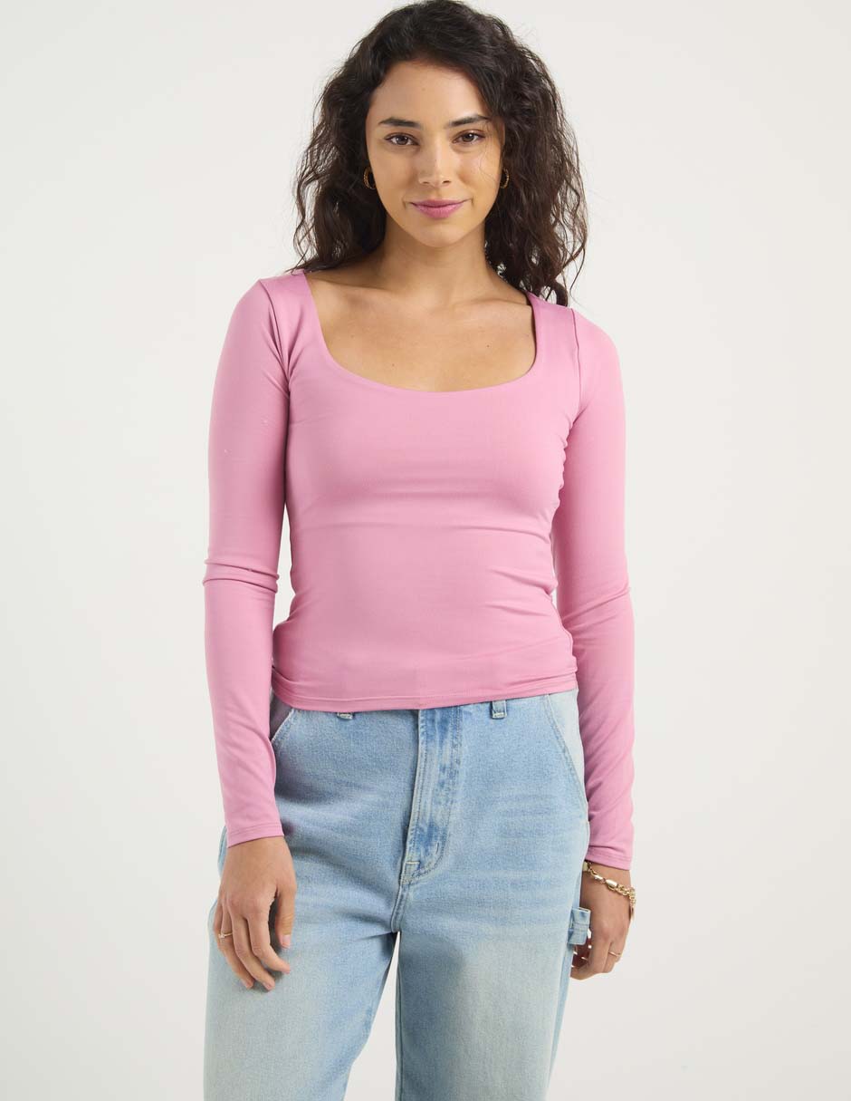 Playera manga larga para mujer 2