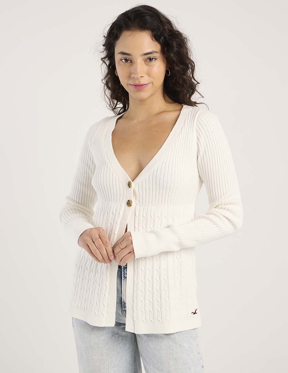 Suéter cuello V para mujer