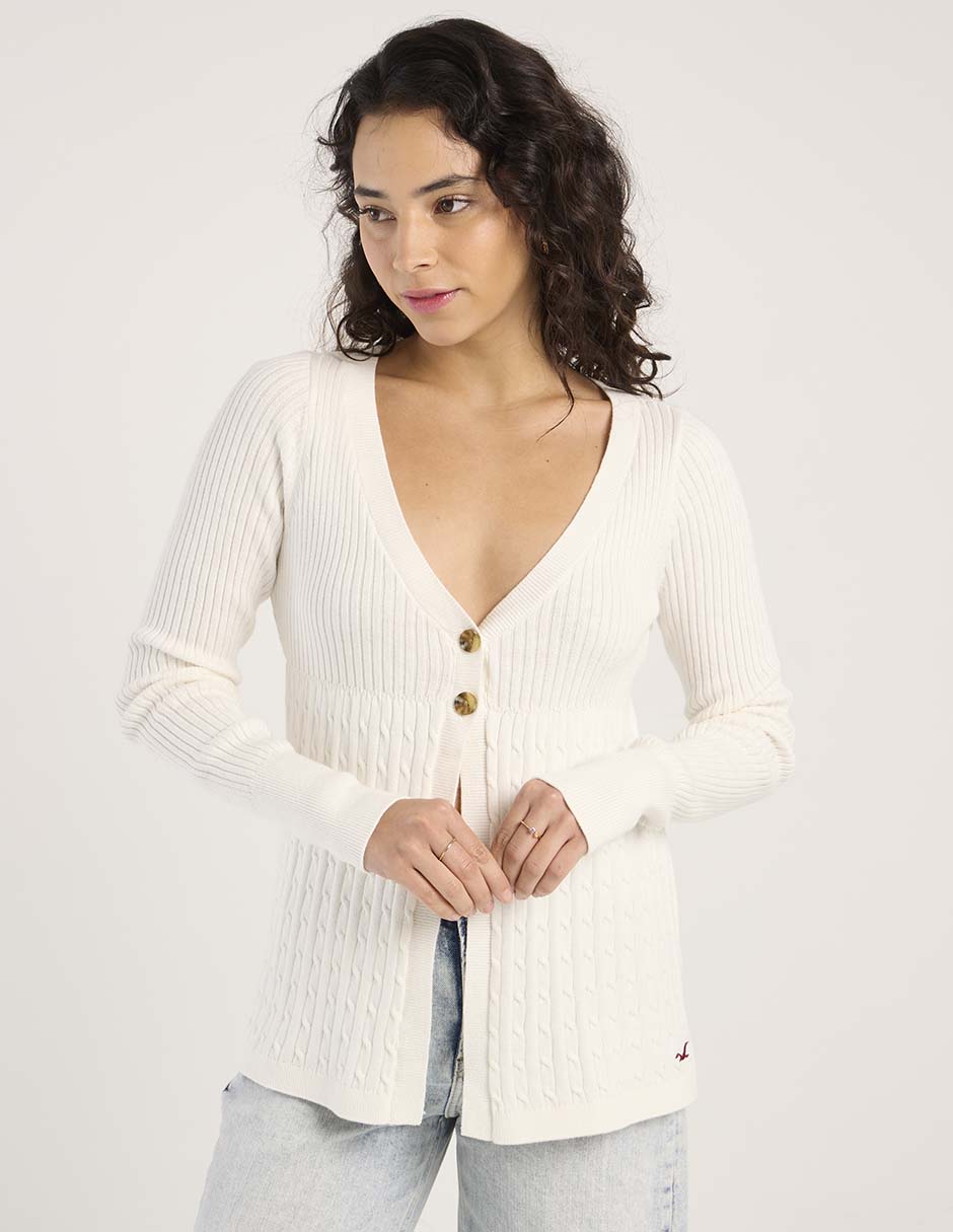 Suéter cuello V para mujer 2