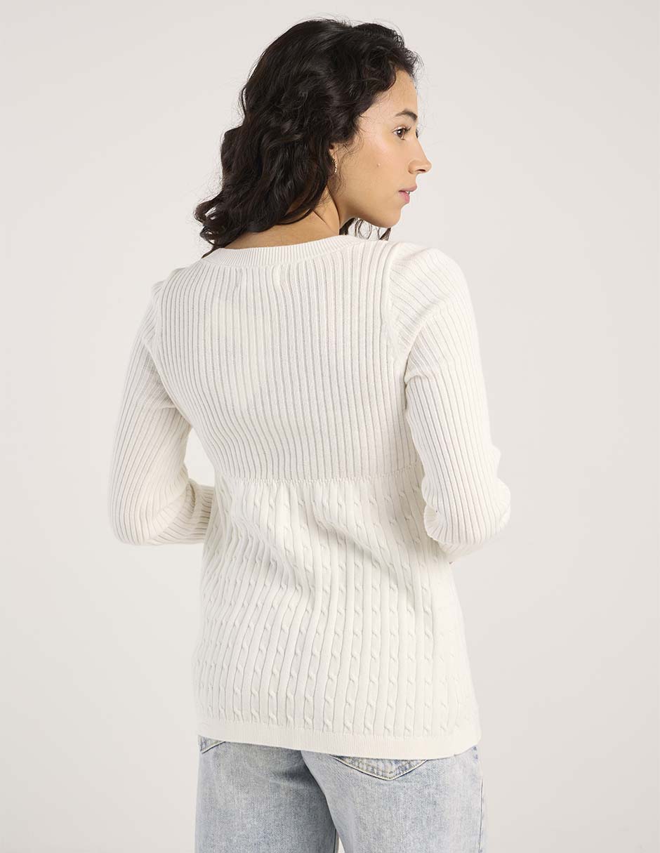 Suéter cuello V para mujer 6