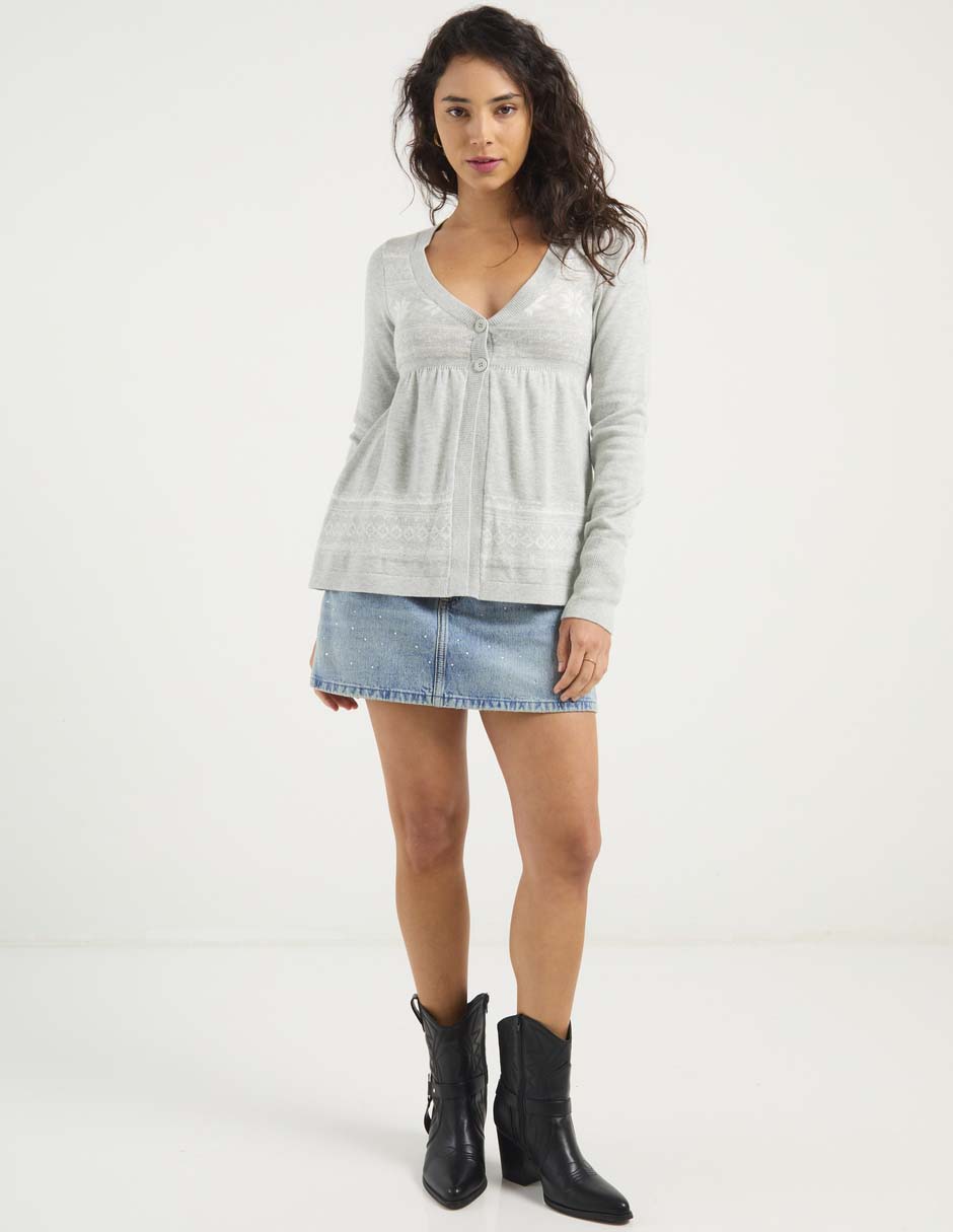 Suéter cuello v para mujer 3