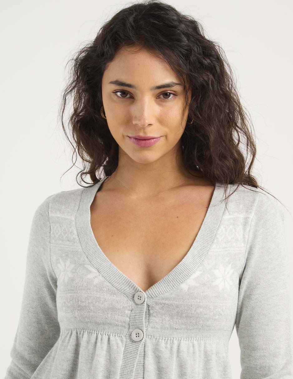 Suéter cuello v para mujer 4
