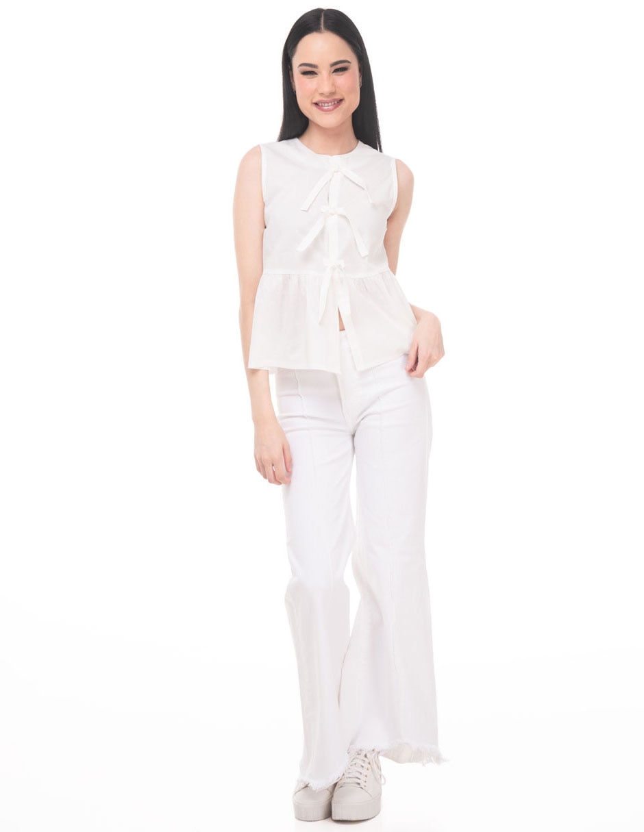 Blusa Peplum sin manga para mujer 3