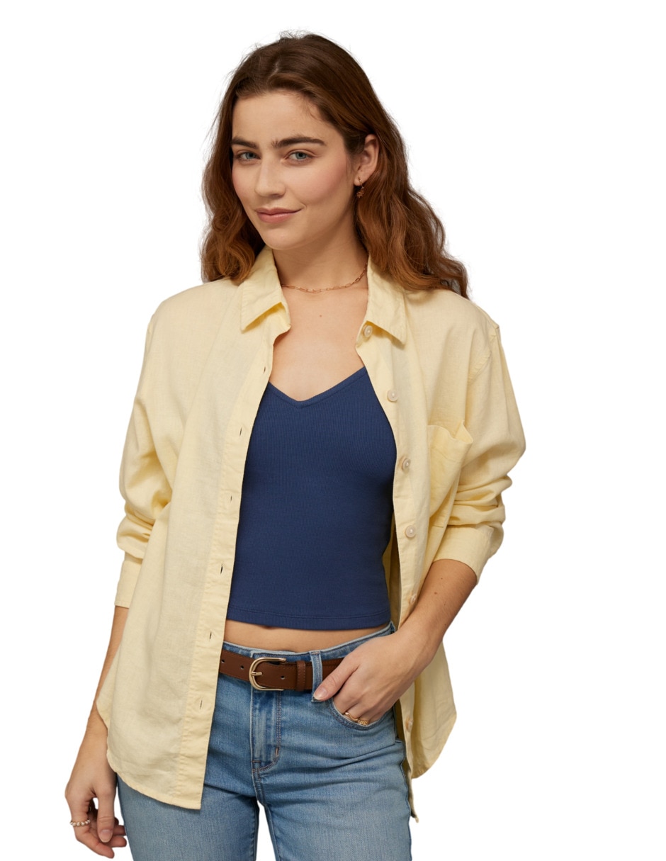 Blusa manga larga para mujer