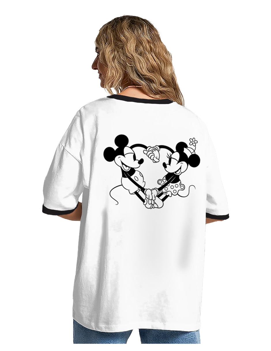 Playera manga corta Coleccion Caricaturas cuello redondo para mujer 2