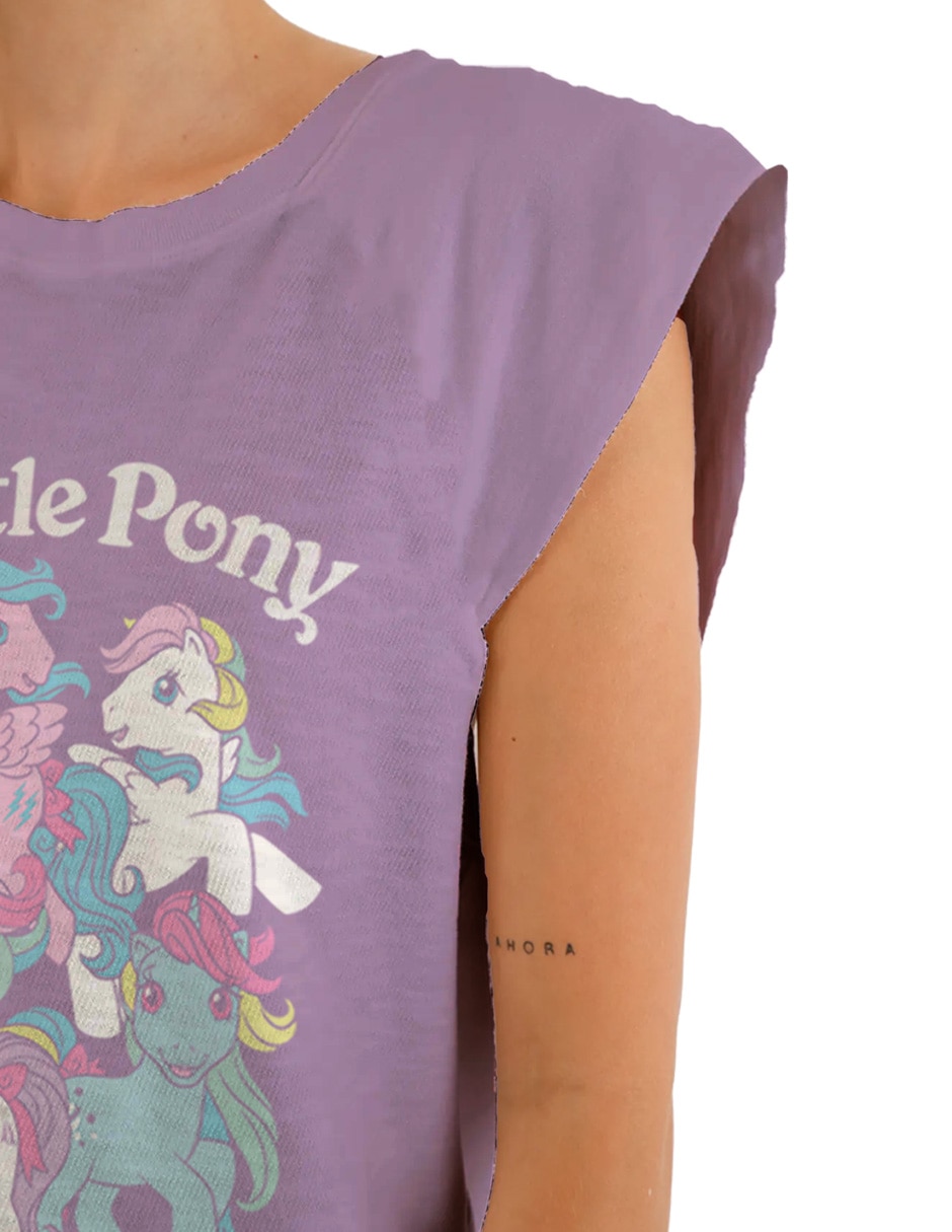 Playera caricaturas cuello redondo para mujer 4