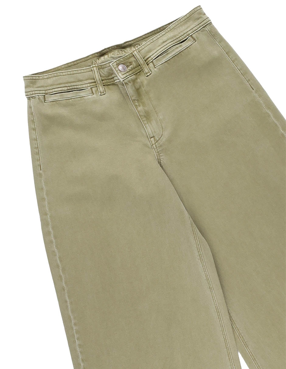 Jeans wide leg cintura media para mujer 5