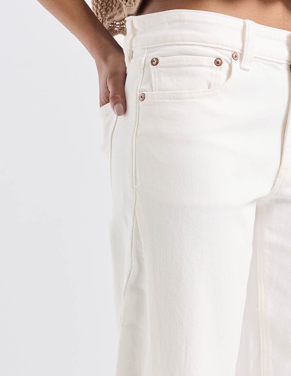 Jeans flare a la cintura para mujer 4