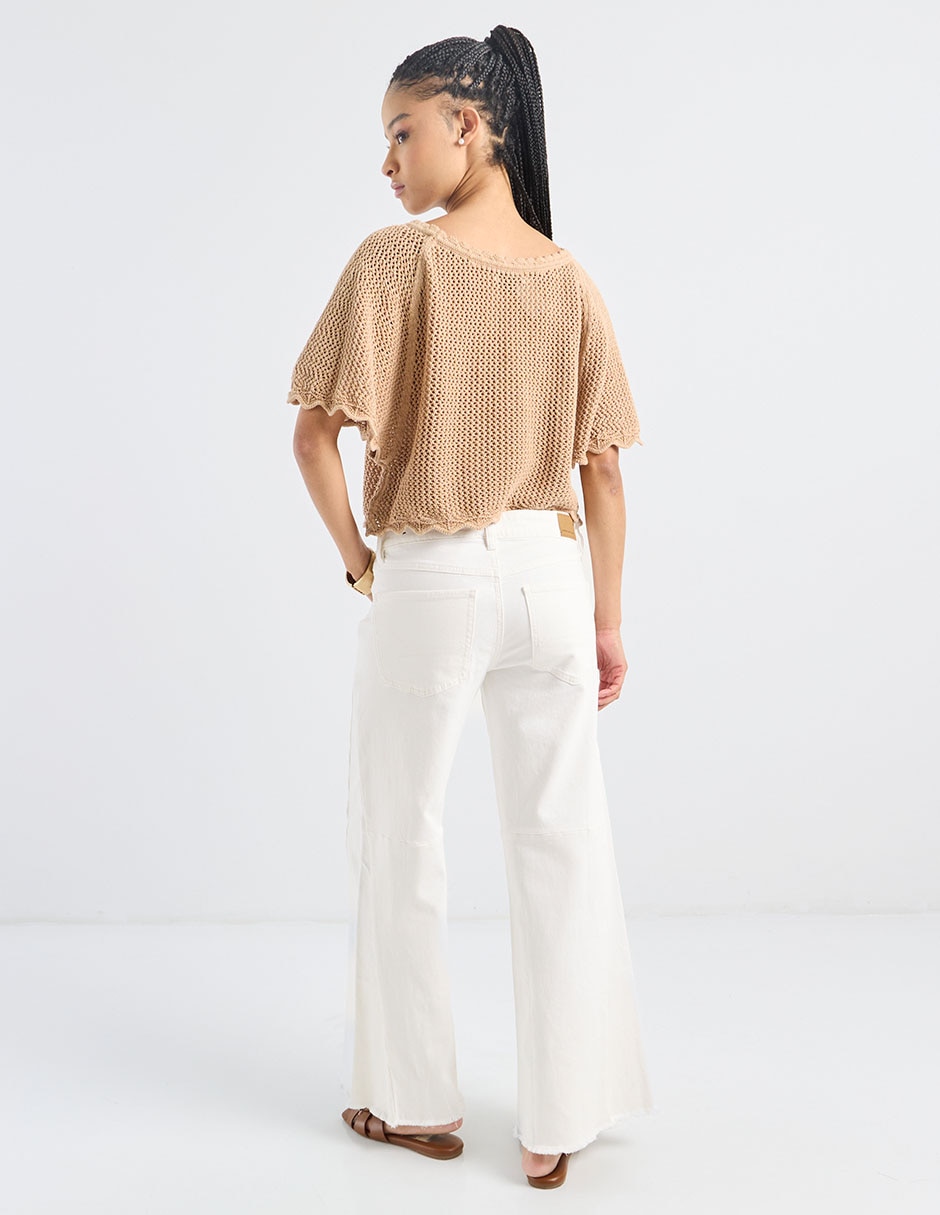 Jeans flare a la cintura para mujer 6