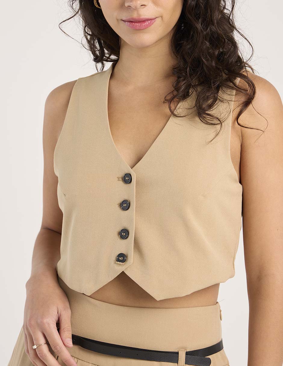 Chaleco Coffee Bean para mujer
