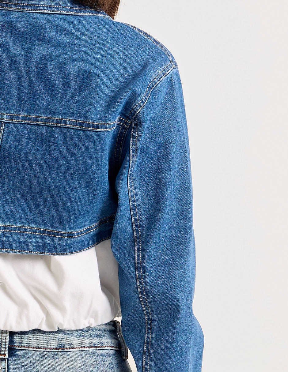 Chamarra denim de mezclilla para mujer 5