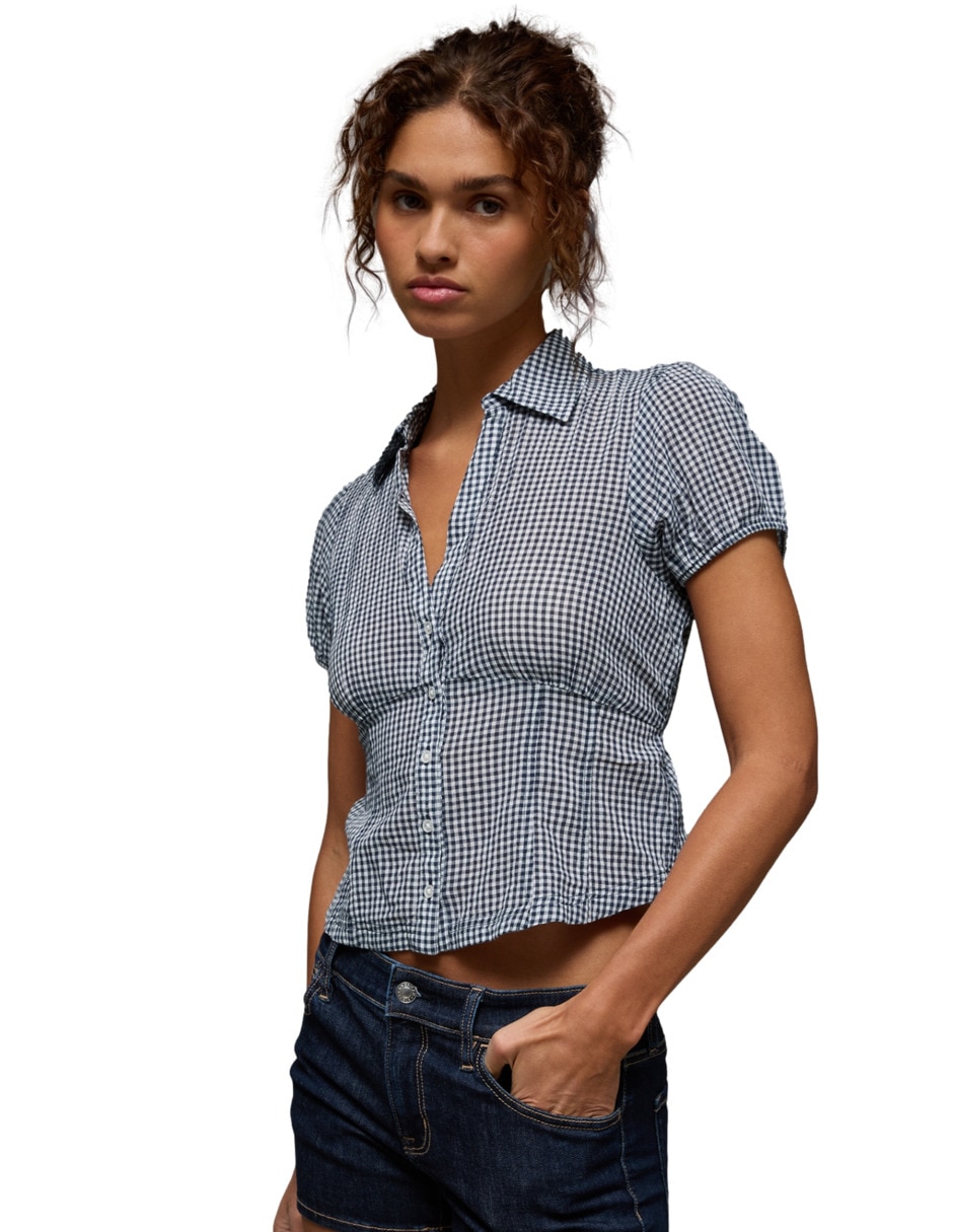 Blusa manga corta para mujer