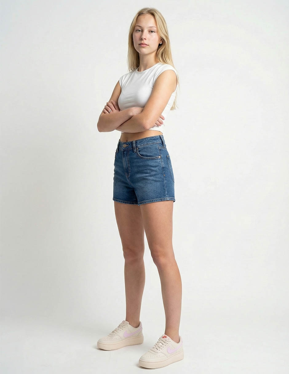 "short/bermuda" "de" algodón "para mujer" 3