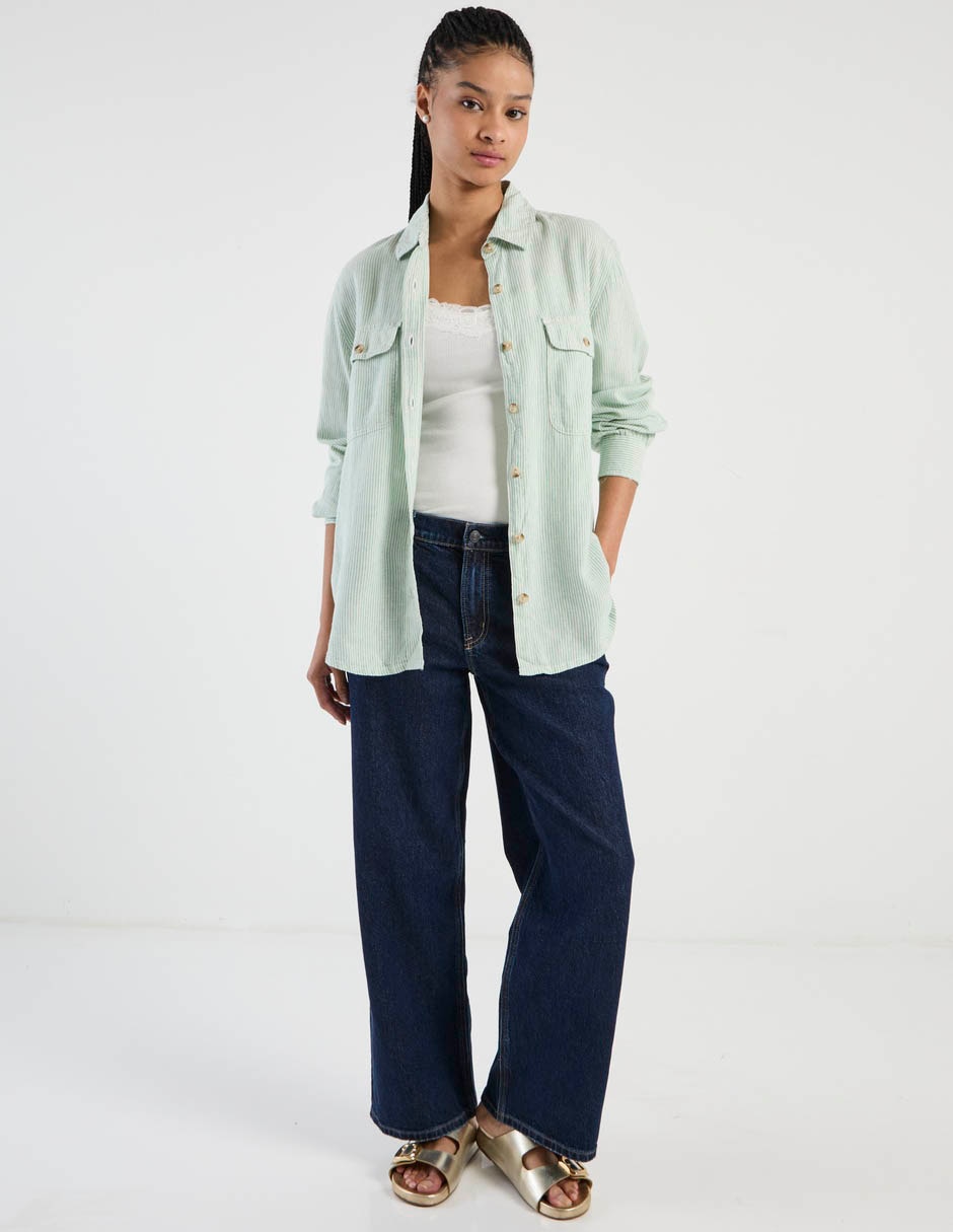 Blusa camisera manga larga para mujer 3