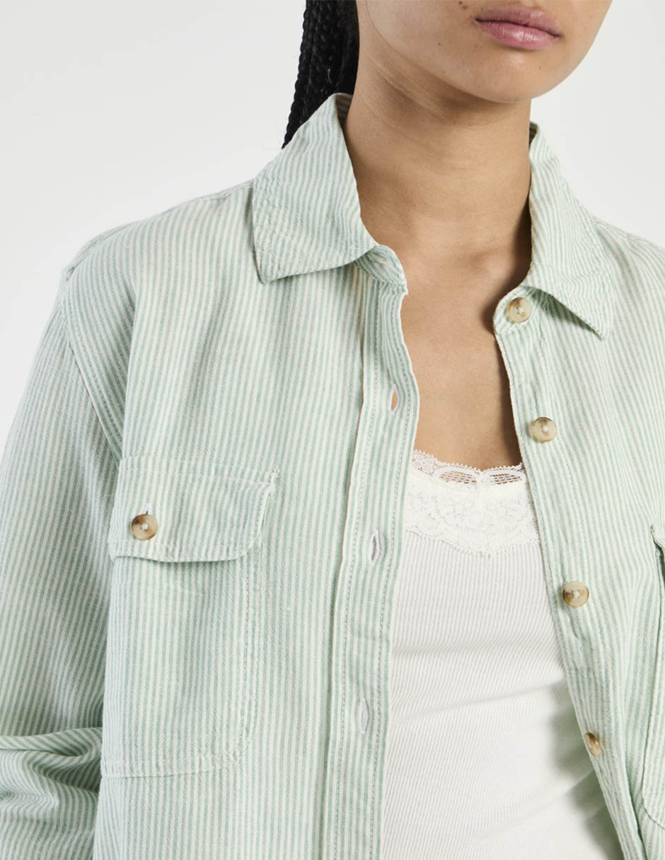 Blusa camisera manga larga para mujer 5