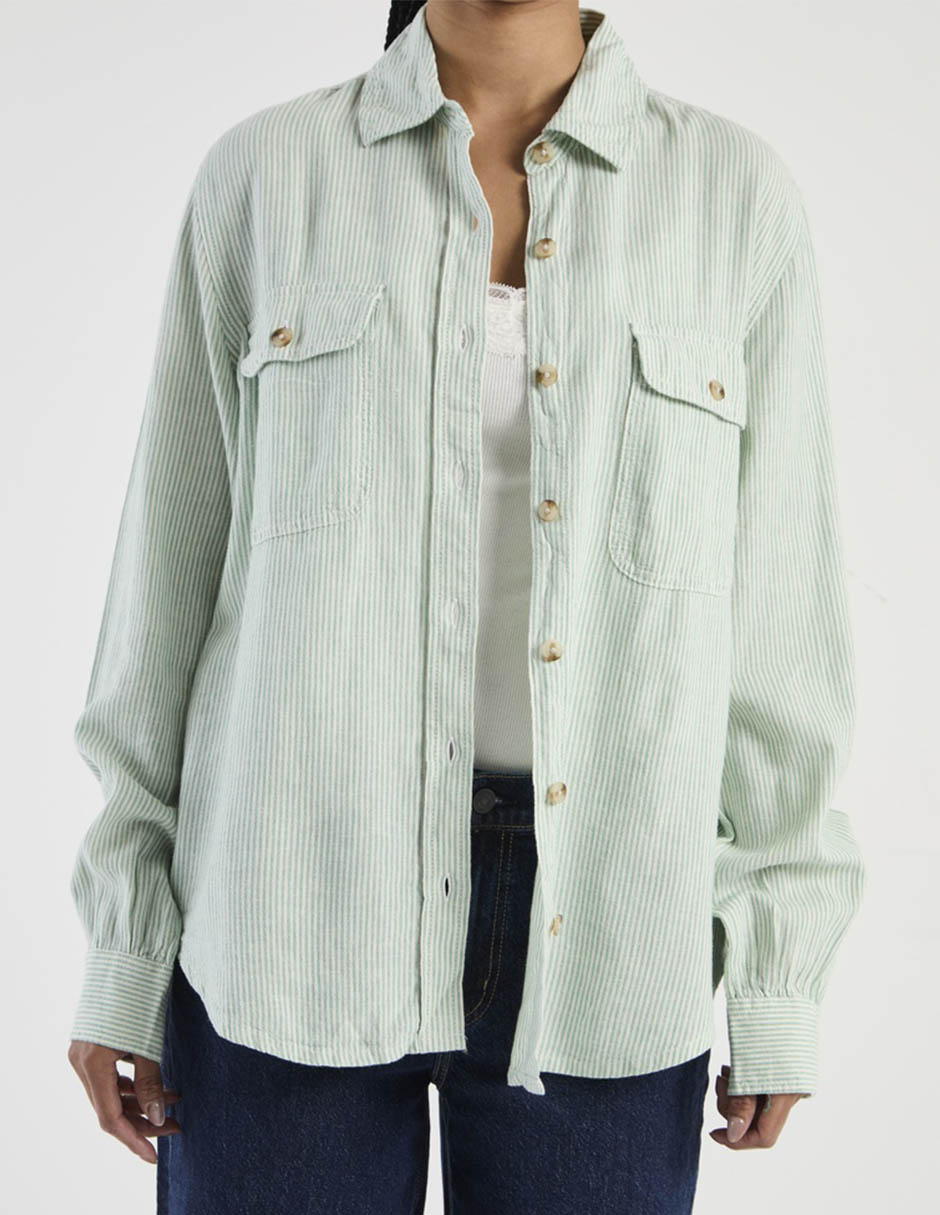 Blusa camisera manga larga para mujer 7