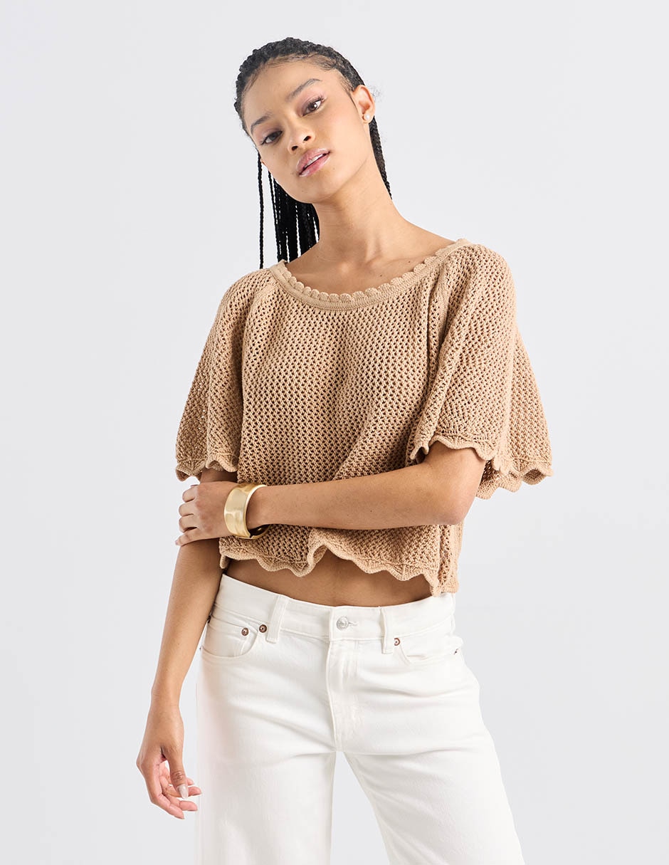 Suéter cuello redondo para mujer 2