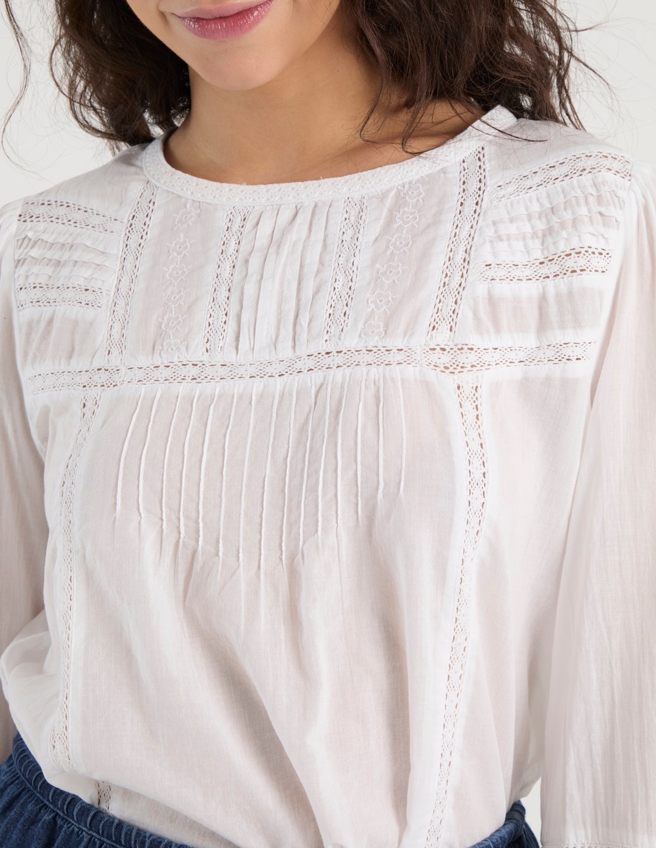 Blusa manga larga para mujer 4