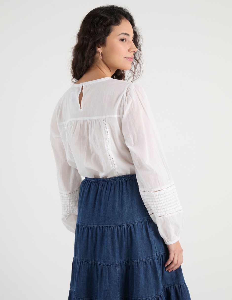 Blusa manga larga para mujer 6
