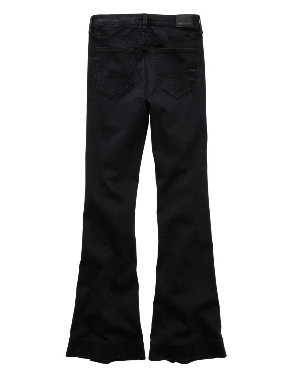 Jeans flare a la cintura para mujer 4