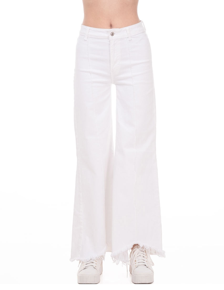 Pantalón acampanado regular para mujer