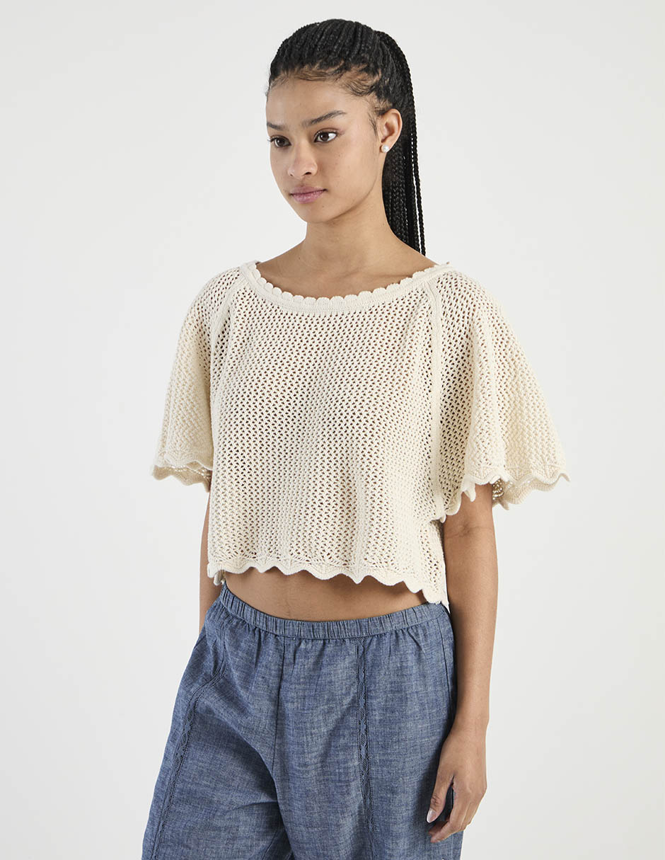 Suéter cuello redondo para mujer 2