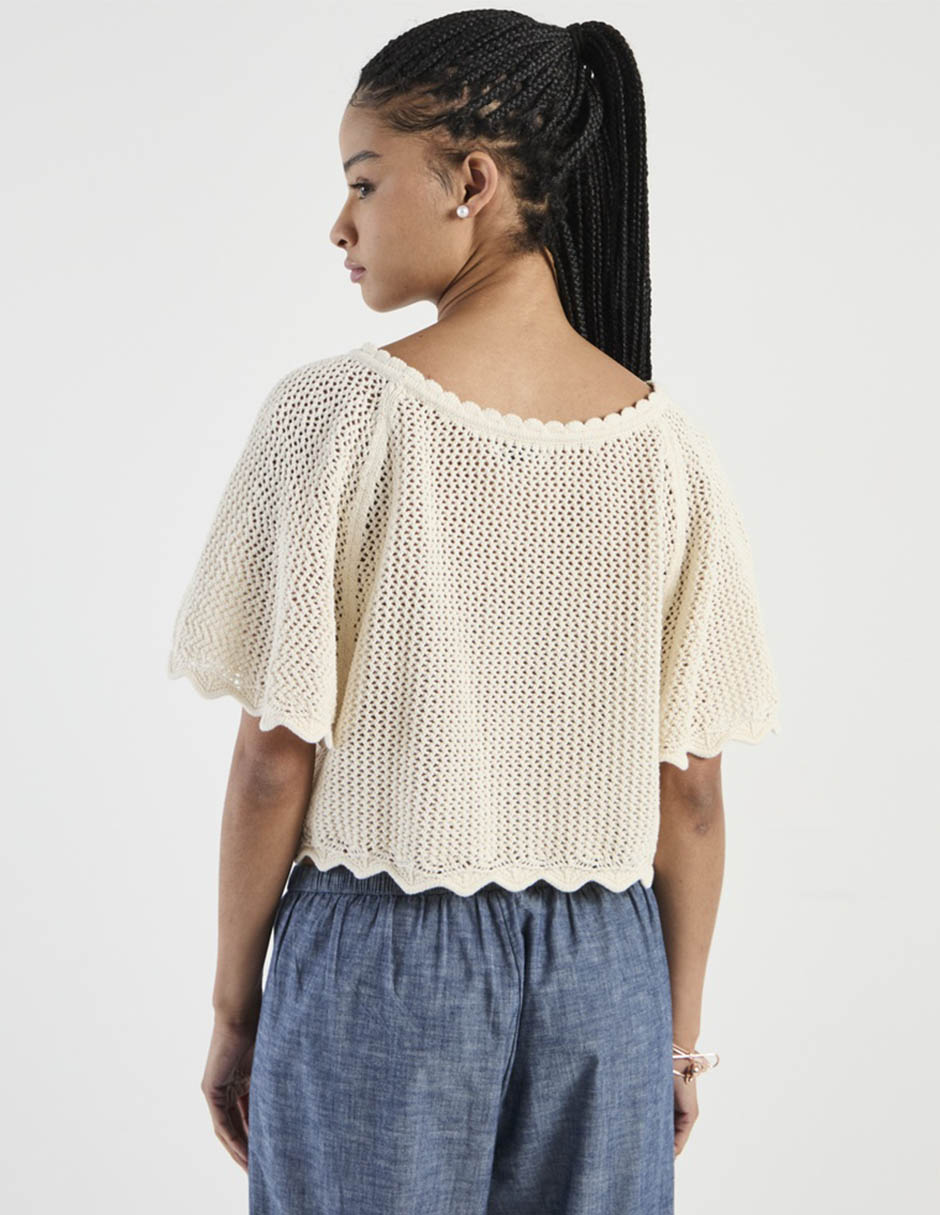 Suéter cuello redondo para mujer 6