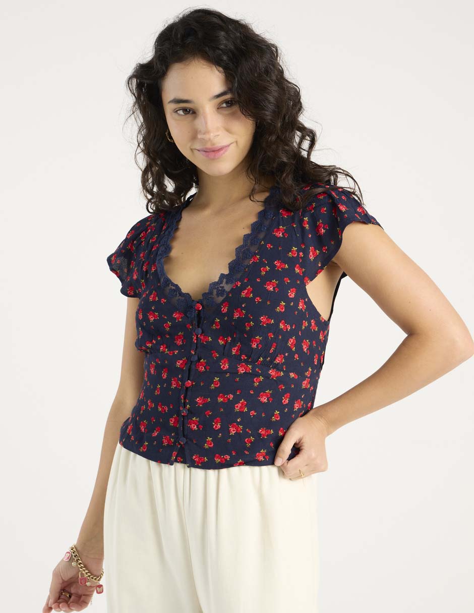 Blusa manga corta para mujer 3